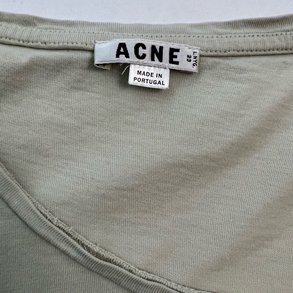 Acne Studios Solid Scoop Neck Fitted Tee - Picture 2 of 6